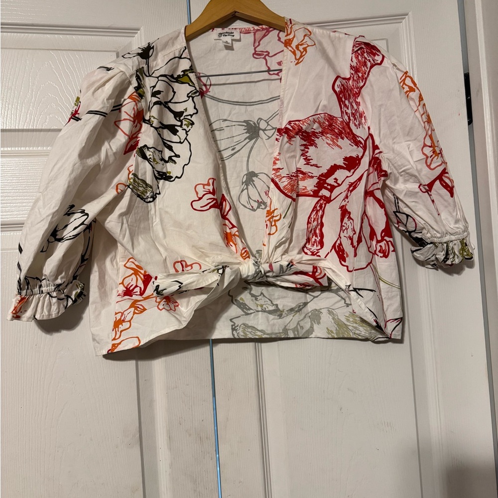 Amazon the Drop x SignedBlake Floral Print Wrap Blouse